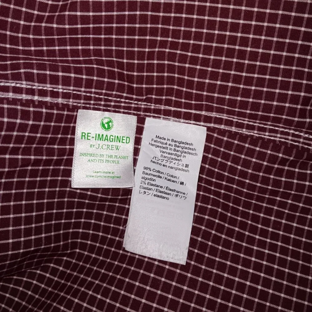 J.CREW CHECKERED PRINT BUTTON DOWN SHIRT